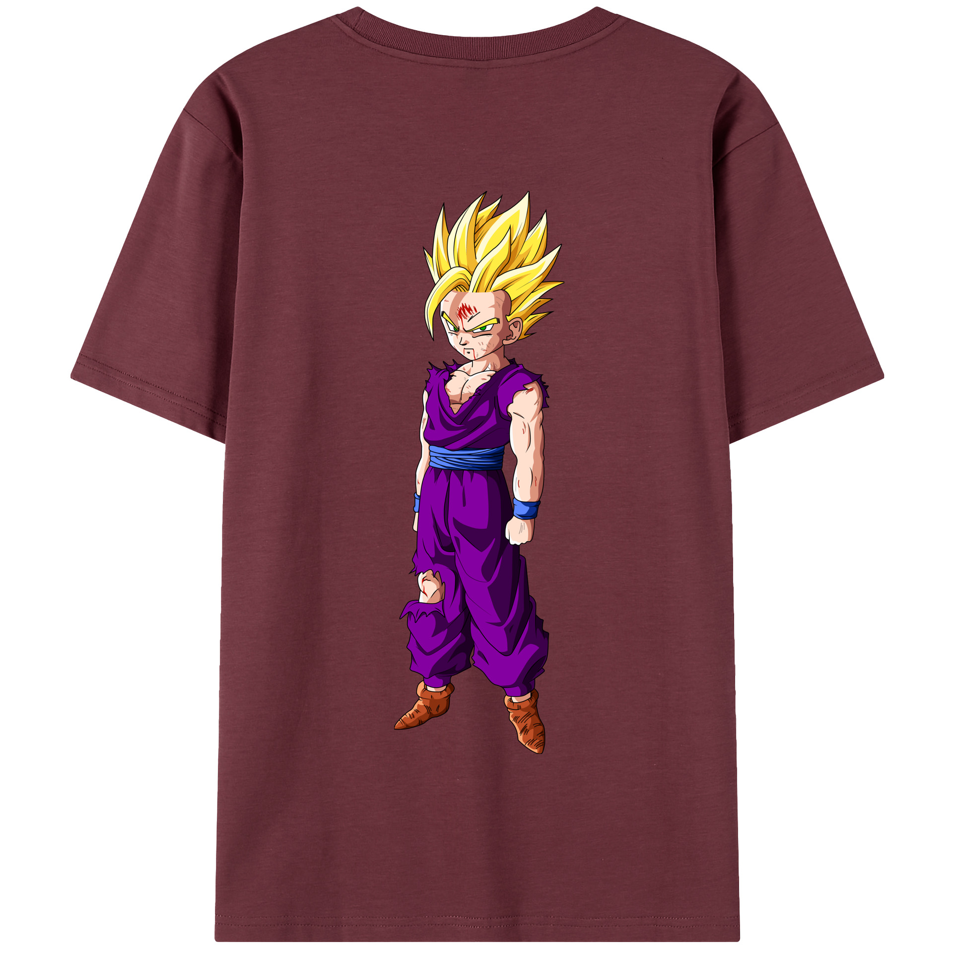 （画像用） ドラゴンボール 孫 悟飯（そんごはん）DRAGON BALL Son Gohan 綿100％半袖Tシャツ（背面プリント）